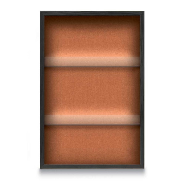 Outdoor Enclosed Combo Board, 48"x36", Satin Frame/Green & Surf